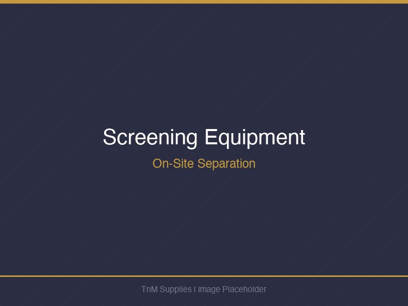 Excavator-Mounted Screening